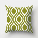 Army Green Geometric Printed Pillowcase by Ljojo for Living Room and Bedroom Decor