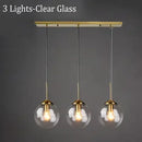 Ljojo Amber Smoke Gray Glass Pendant Lamp LED E27 Hanging Light Dining Room Kitchen Island