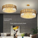 Ljojo Luxury Crystal LED Chandelier, Art Deco Gold Design for Dining Room