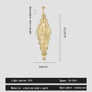 Ljojo Luxury Crystal Chandelier for Villa Living Room and Spiral Staircase