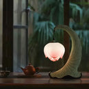 Ljojo Lotus Table Lamp: Chinese Retro Art Decor for Living Room, Bedroom, Study