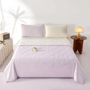 Ljojo Macaron Double Color Summer Quilt with Wavy Pattern