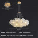 Ljojo Luxury Acrylic Cream Round Ceiling Chandelier - Elegant Lighting Fixture for Home Decor
