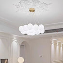 Ljojo Modern Opal White Spherical Pendant Light for Living Room and Kitchen Lighting