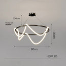 LED Pendant Lamp Modern Linear Ceiling Light Fixture for Bedroom Dining Room by Ljojo