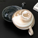 Ljojo Marble Pattern Ceramic Bowl with Handle, Set of 4