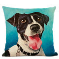 Cute Bulldog Hand-Painted Linen Pillowcase by Ljojo Teddy Collection