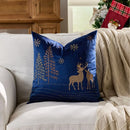 Christmas Embroidered Pillowcase Cojines with Tree Elk Design by Ljojo