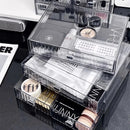 Acrylic Desk Organizer Drawer Set by Ljojo™: Transparent Desktop Storage for Stationery & Books