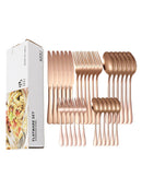 Ljojo 30-Piece Stainless Steel Colorful Cutlery Set