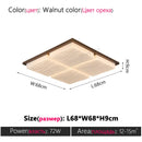 Ljojo LED Walnut Ceiling Lamp: Retro Aesthetic Wabi-sabi Master Bedroom Light