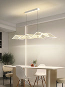 Ljojo LED Wave Pendant Light - Modern Kitchen Living Room Home Decor Hanging Lamp