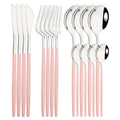Ljojo 16-Piece Stainless Steel Cutlery Set Dinnerware Flatware Kitchen Tableware
