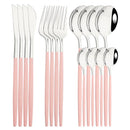 Ljojo 16-Piece Stainless Steel Cutlery Set Dinnerware Flatware Kitchen Tableware