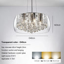Crystal Glass Chandelier: Modern Nordic Luxury LED Hanging Lamp by Ljojo for Bedroom Dining Room