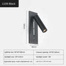 Ljojo LED Wall Lamp with USB Charging for Bedroom and Living Room Lighting