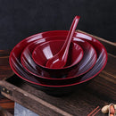 Ljojo Melamine Bowl Set for Tableware - Durable, Large Capacity, Imitation Porcelain Style