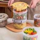 Ljojo 1100ml Clear Plastic Food Container with Leak-proof Lid
