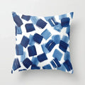 Blue Marble Geometric Cushion Cover 45x45cm for Home & Office Decor by Ljojo