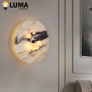 Ljojo Calacatta Marble Wall Lamp for Livingroom Bedroom Corridor - Italian Luxury Stone Sconce