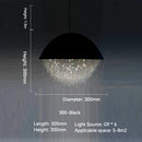 LED Crystal Half Round Raindrops Pendant Light Chandelier for Bedroom by Ljojo
