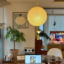 Ljojo Washi Paper Pendant Light Chandelier for Living Room - Elegant Hanging Lamp Bedroom Decor