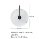 Ljojo Marble Circular Wall Lamp Nordic Minimalist LED Lights