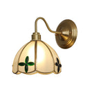 Brass Wall Lamp Retro Living Room Decor Glass Shade Study Lighting by Ljojo