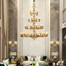 Ljojo Luxury All Copper Jade Chandelier for Living Room Restaurant Villa Hall