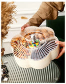 Ljojo Melon Seeds and Nuts Tray for Living Room Snacks and Dim Sum Organizing
