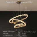 Nordic Luxury Crystal Ring Chandelier | Dimmable Ceiling Light by Ljojo