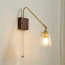 Ljojo LED Wall Lamps: Modern Style for Bedroom, Bathroom, Living Room, Walnut Copper Fixtures