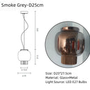 Ljojo Minimalist Glass Pendant Lamp Retro LED Hanging Light Fixture for Restaurant and Living Room