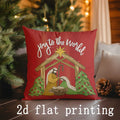 Ljojo Merry Christmas Reindeer Pillow Cover for Sofa, Bedroom, Car - Rectangular Cushion