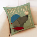 Ljojo Linen Pillowcase for Car Sofa Cushion Cover 45*45cm - Retro Dog Design