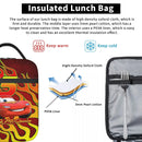 Ljojo Lightning Mcqueen Insulated Lunch Bag for School, Bento Box Cooler