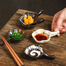 Ljojo 4-Piece Japanese Tableware Set with Chopsticks and Plum Blossom Seasoning Plates