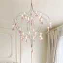 Luxury Pink Crystal Chandelier - Romantic Dining Room Lighting by Ljojo