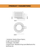 Ljojo LED Glass Fabric Wall Lamp Modern Design for Bedroom Living Study