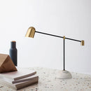 Ljojo Marble Base Adjustable Desk Lamp - Modern Design for Living Room, Study, Bedroom