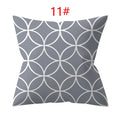 Ljojo 18" Sliver Grey Geometry Striped Pillowcase Home Decor Pillow Cover