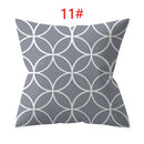 Ljojo 18" Sliver Grey Geometry Striped Pillowcase Home Decor Pillow Cover