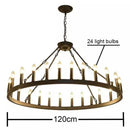 American Country Chandelier Modern Round Led Pendant Lights by Ljojo for Kitchen Living Room Stair Decoration