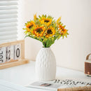 Ljojo™ White Ceramic Vases Set of 3 Handmade Terracotta Flower Pot Home Decor