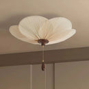 Ljojo Wabi-Sabi Retro Flowers Fabric Ceiling Lamp for Home Decor Bedroom Lighting