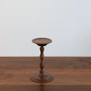 Ljojo Medieval Walnut Candlestick Ornaments - Hand-Turned French Wooden Table Atmosphere Holder