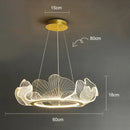 Ginkgo Lotus Leaf Chandelier Light - Postmodern Dimming Fixture by Ljojo