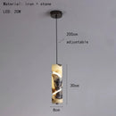 LED Pendant Light Remote Dimming Natural Marble Hanging Lamp for Dining Room Kitchen by Ljojo