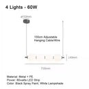 Ljojo LED French Chandelier: Modern Minimalist Lighting for Various Rooms