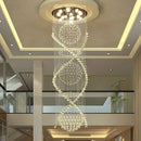 Ljojo Luxury Crystal Chandelier: Modern Staircase LED Lighting Fixture